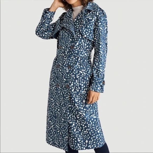 Spotted Modern Trench Coat | Ann Taylor - Picture 6 of 6